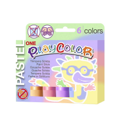 Sticks de peinture gouache solide 10g - BASIC ONE - 6 couleurs assorties