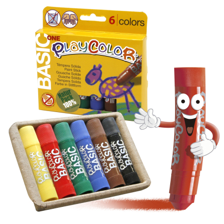 Lot de 2 Packs de 6 Sticks de Gouache Solide Basic & Metal + 1 Pack de 6 Sticks Pastel offert