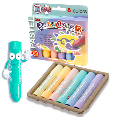 Lot de 2 Packs de 6 Sticks de Gouache Solide Basic & Metal + 1 Pack de 6 Sticks Pastel offert